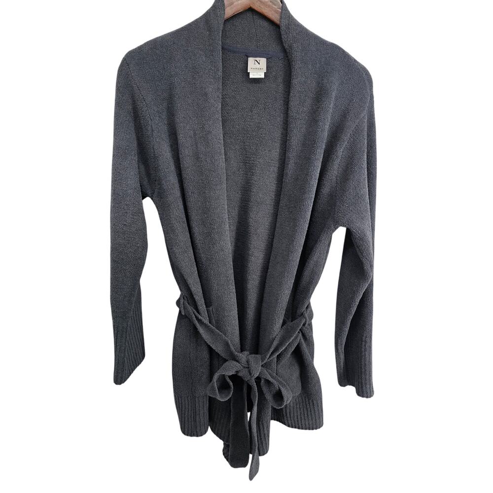 Natori Charcoal Gray Soft Cardigan Size Large